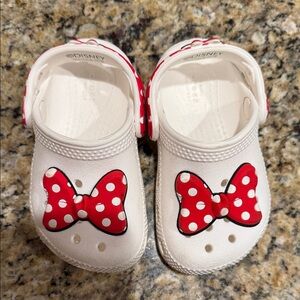 Disney Kids White mini mouse- crocs